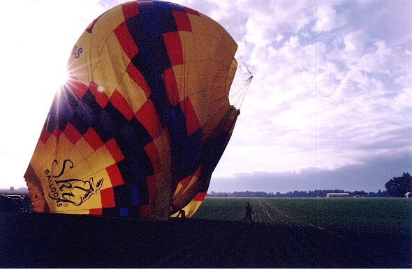 Balloon being deflated