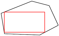 Three corners on polygon